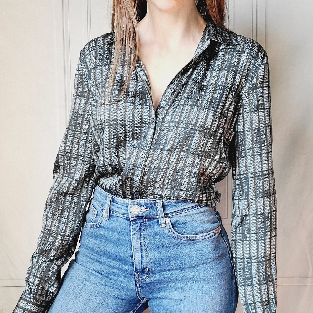 Theyskens' Theory Printed Silk Blouse